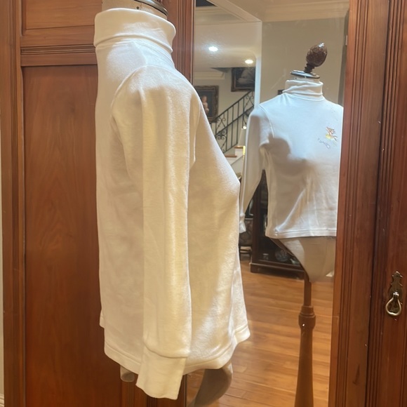 Pottery Barn Kids Turtleneck white Christmas Comet reindeer star 100% cotton 10 - Picture 3 of 7